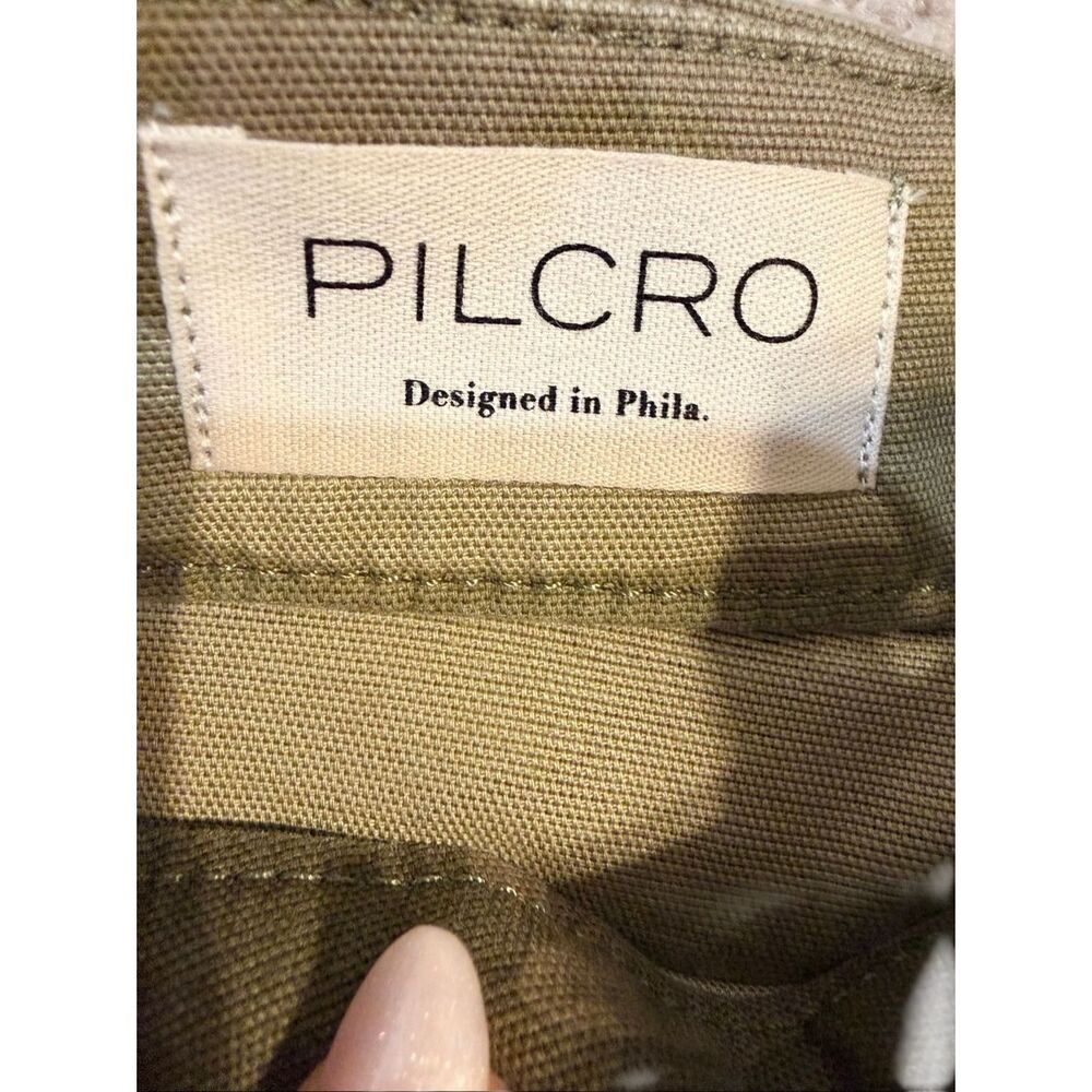 New Anthopologie X Pilco Women's Size 28 Green Camo Cropped Pants Button Fly - Picture 5 of 12
